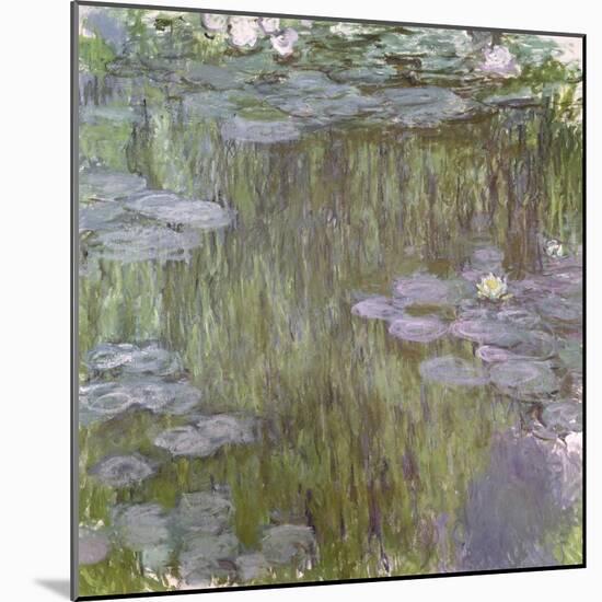Nympheas at Giverny, 1918-Claude Monet-Mounted Giclee Print