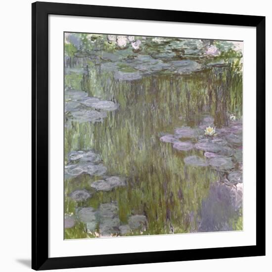 Nympheas at Giverny, 1918-Claude Monet-Framed Giclee Print