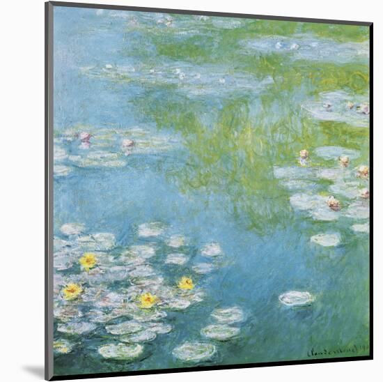 Nympheas at Giverny-Claude Monet-Mounted Giclee Print