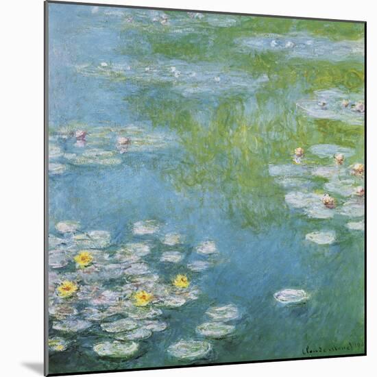 Nympheas at Giverny-Claude Monet-Mounted Art Print
