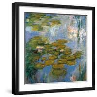 Nympheas  - Bassin Aux Nenuphars a Giverny - Peinture De Claude Monet (1840-1926), Huile Sur Toile-Claude Monet-Framed Giclee Print