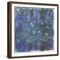 Nymphéas Bleus (Blue Water Lilies) by Claude Monet-Claude Monet-Framed Giclee Print