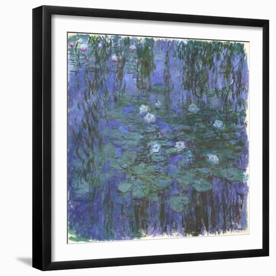 Nymphéas Bleus (Blue Water Lilies) by Claude Monet-Claude Monet-Framed Giclee Print