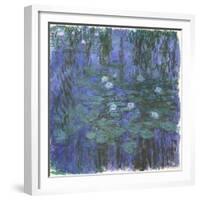 Nymphéas Bleus (Blue Water Lilies) by Claude Monet-Claude Monet-Framed Giclee Print