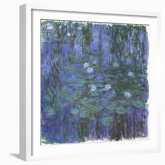 Nymphéas Bleus (Blue Water Lilies) by Claude Monet-Claude Monet-Framed Giclee Print