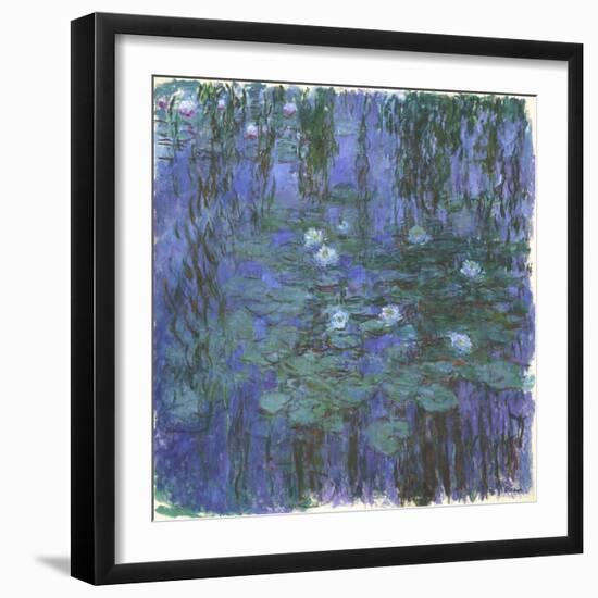 Nymphéas Bleus (Blue Water Lilies) by Claude Monet-Claude Monet-Framed Giclee Print