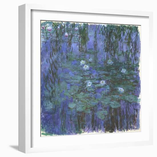 Nymphéas Bleus (Blue Water Lilies) by Claude Monet-Claude Monet-Framed Giclee Print