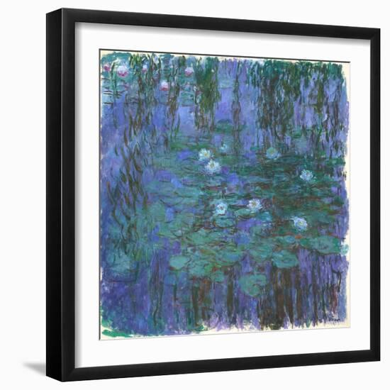 Nymphéas Bleus (Blue Water Lilies) by Claude Monet-Fine Art-Framed Photographic Print