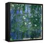 Nympheas bleus (Blue water-lilies). Oil on canvas (1916-1919) 200 x 200 cm R. F. 1981-40.-Claude Monet-Framed Stretched Canvas