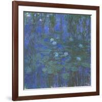 Nymphéas bleus-Claude Monet-Framed Giclee Print