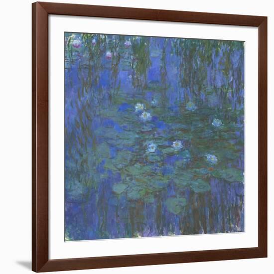 Nymphéas bleus-Claude Monet-Framed Giclee Print