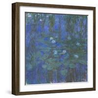 Nymphéas bleus-Claude Monet-Framed Giclee Print