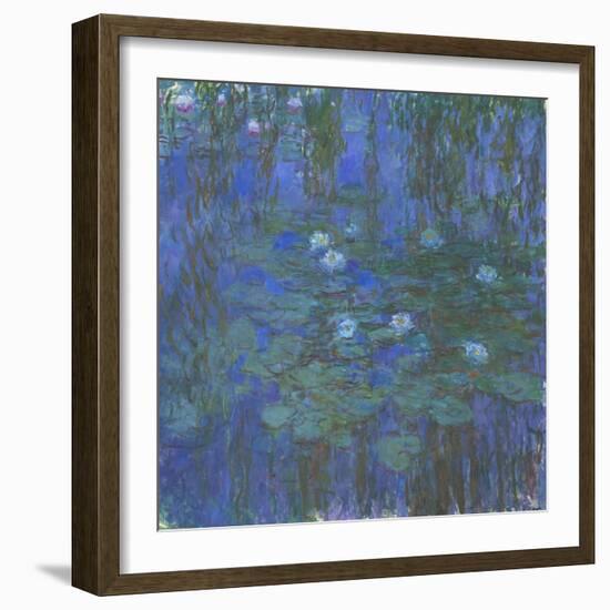 Nymphéas bleus-Claude Monet-Framed Giclee Print