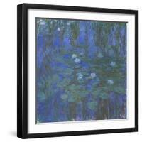 Nymphéas bleus-Claude Monet-Framed Giclee Print