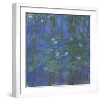 Nymphéas bleus-Claude Monet-Framed Giclee Print