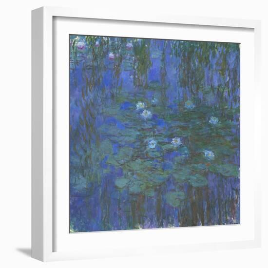 Nymphéas bleus-Claude Monet-Framed Giclee Print