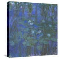 Nymphéas bleus-Claude Monet-Stretched Canvas