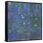 Nymphéas bleus-Claude Monet-Framed Stretched Canvas