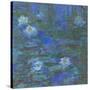 Nymphéas bleus-Claude Monet-Stretched Canvas