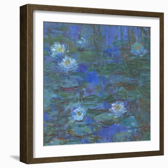 Nymphéas bleus-Claude Monet-Framed Giclee Print