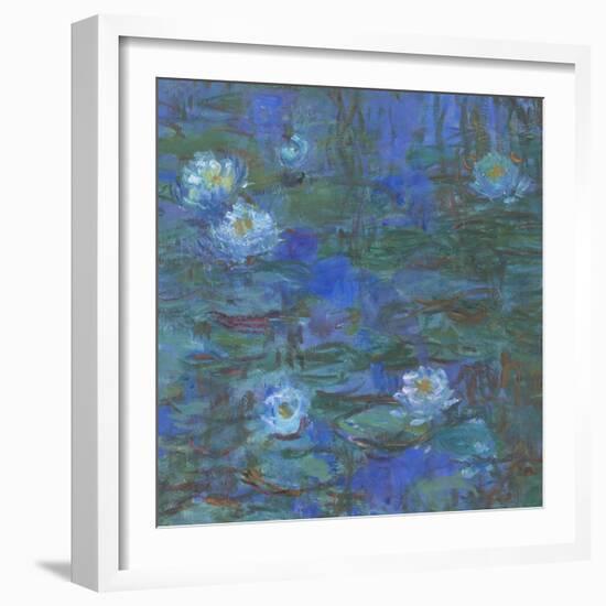 Nymphéas bleus-Claude Monet-Framed Giclee Print