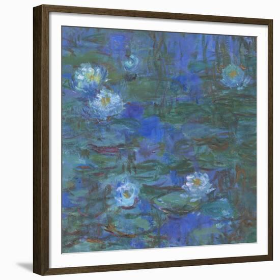 Nymphéas bleus-Claude Monet-Framed Giclee Print