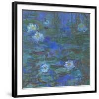 Nymphéas bleus-Claude Monet-Framed Giclee Print