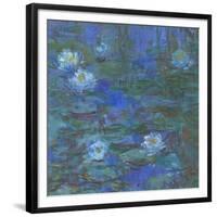 Nymphéas bleus-Claude Monet-Framed Giclee Print