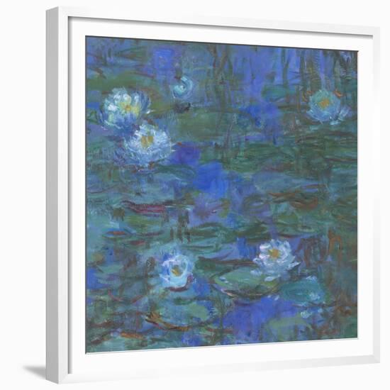 Nymphéas bleus-Claude Monet-Framed Giclee Print