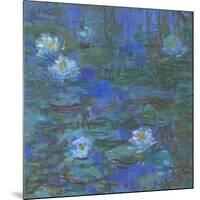 Nymphéas bleus-Claude Monet-Mounted Giclee Print