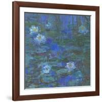 Nymphéas bleus-Claude Monet-Framed Giclee Print