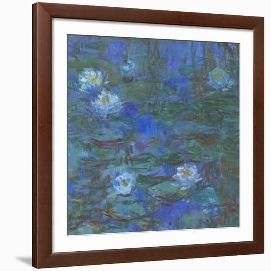 Nymphéas bleus-Claude Monet-Framed Giclee Print