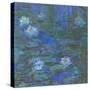 Nymphéas bleus-Claude Monet-Stretched Canvas