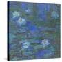 Nymphéas bleus-Claude Monet-Stretched Canvas