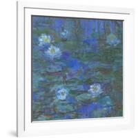 Nymphéas bleus-Claude Monet-Framed Giclee Print