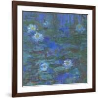 Nymphéas bleus-Claude Monet-Framed Giclee Print