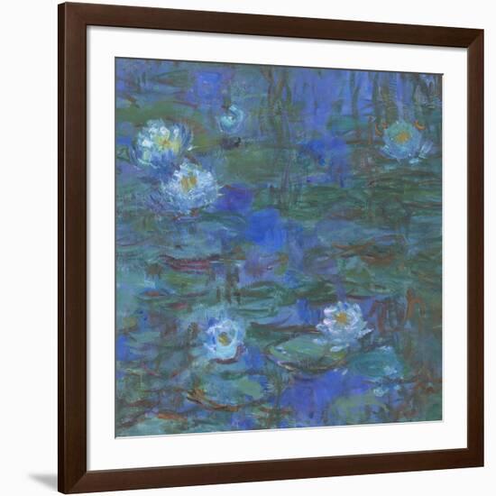 Nymphéas bleus-Claude Monet-Framed Giclee Print