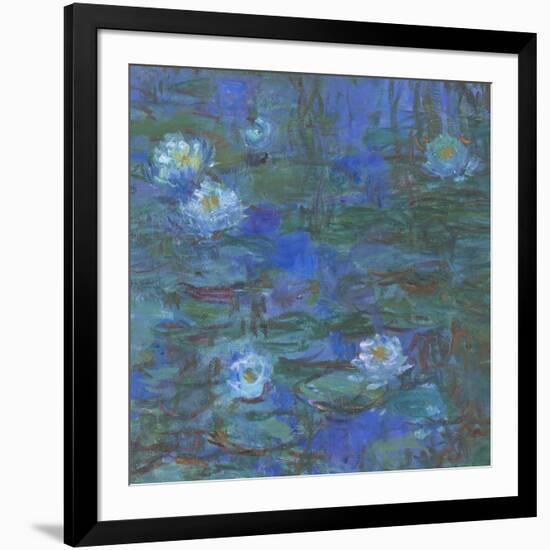 Nymphéas bleus-Claude Monet-Framed Giclee Print