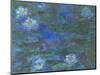 Nymphéas bleus-Claude Monet-Mounted Giclee Print