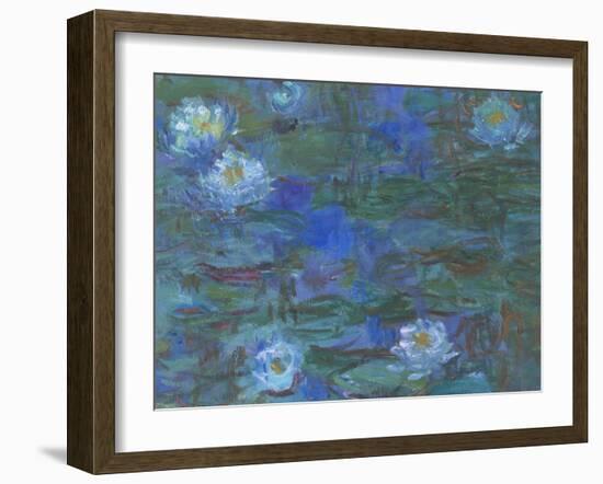 Nymphéas bleus-Claude Monet-Framed Giclee Print