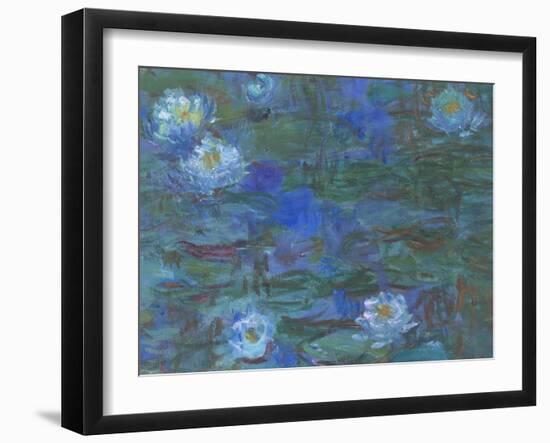 Nymphéas bleus-Claude Monet-Framed Giclee Print