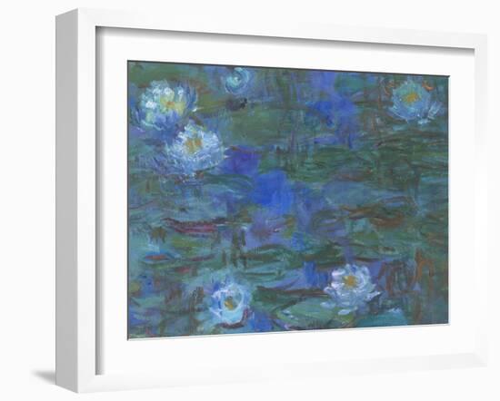 Nymphéas bleus-Claude Monet-Framed Giclee Print