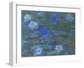 Nymphéas bleus-Claude Monet-Framed Giclee Print