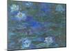 Nymphéas bleus-Claude Monet-Mounted Giclee Print