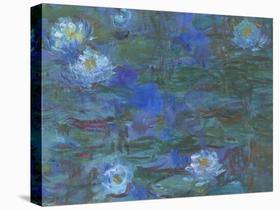 Nymphéas bleus-Claude Monet-Stretched Canvas