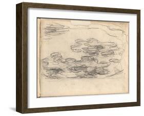 Nympheas (Pencil on Paper)-Claude Monet-Framed Giclee Print