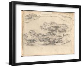 Nympheas (Pencil on Paper)-Claude Monet-Framed Giclee Print