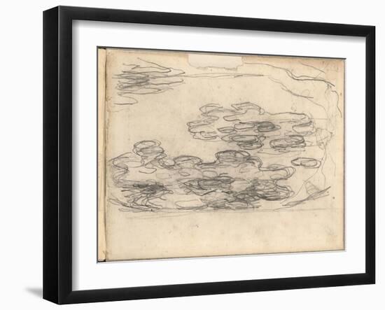 Nympheas (Pencil on Paper)-Claude Monet-Framed Giclee Print