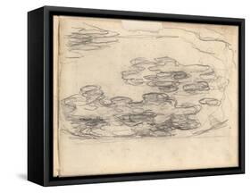 Nympheas (Pencil on Paper)-Claude Monet-Framed Stretched Canvas