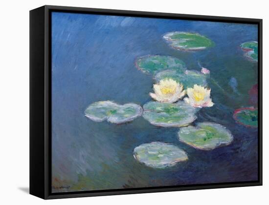 Nympheas: Sun Effects-Claude Monet-Framed Stretched Canvas